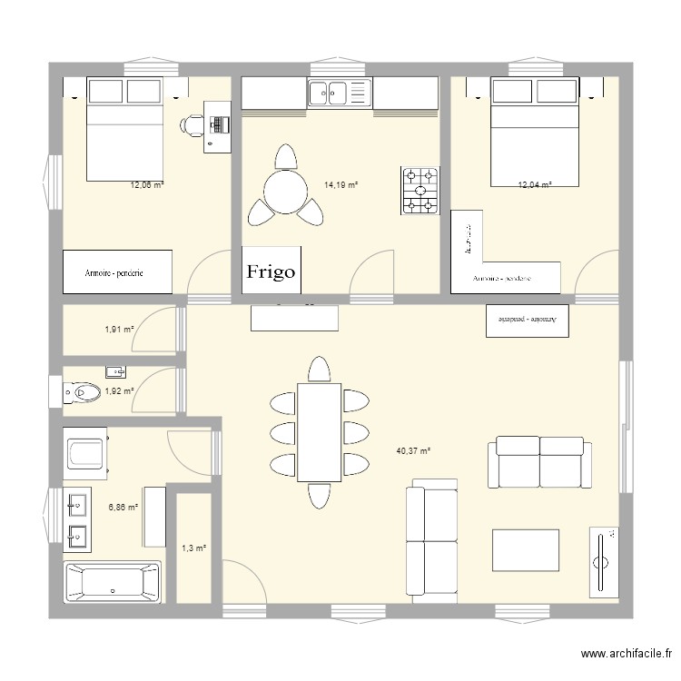 plan carre. Plan de 0 pièce et 0 m2
