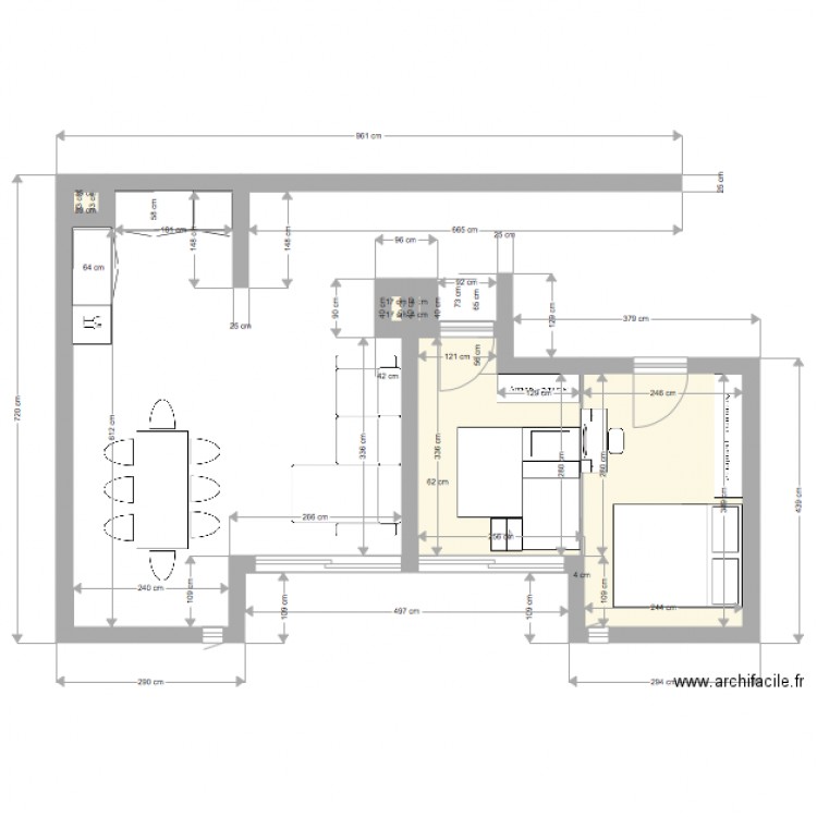 Aménagement appartement montagne . Plan de 0 pièce et 0 m2