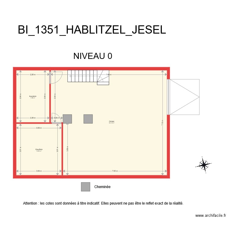 BI 1351 HABLITZEL JESEL NIVEAU 0 côté. Plan de 0 pièce et 0 m2