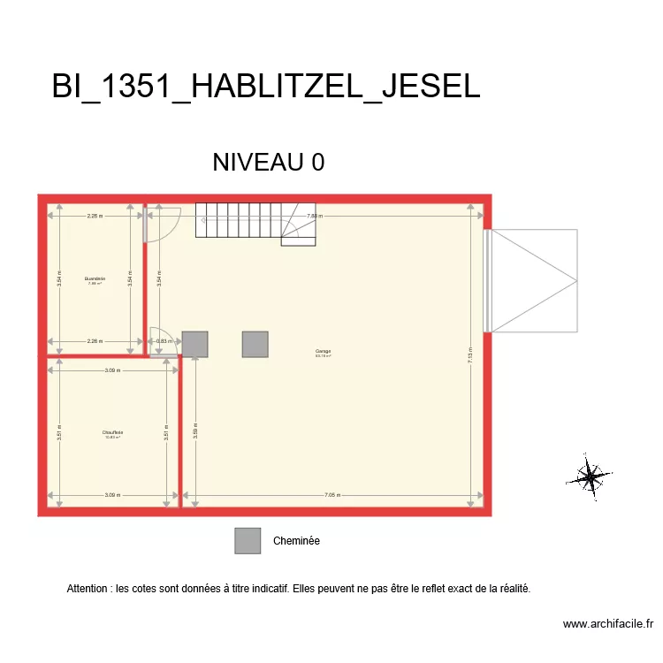 BI 1351 HABLITZEL JESEL NIVEAU 0 c&ocirc;t&eacute;. Plan de 