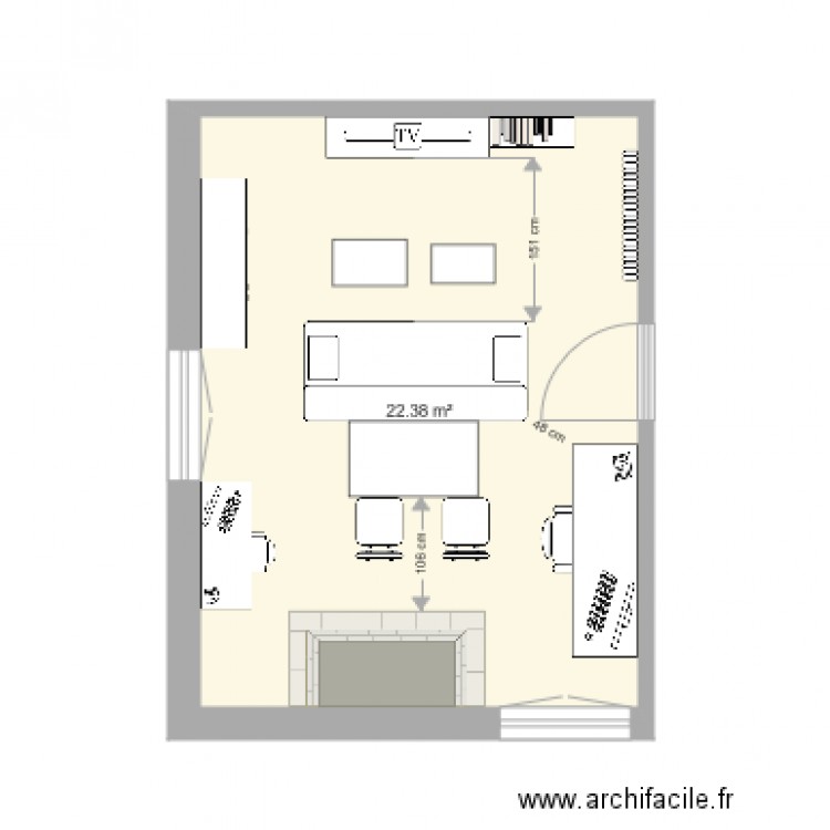 Salon Table 70. Plan de 0 pièce et 0 m2