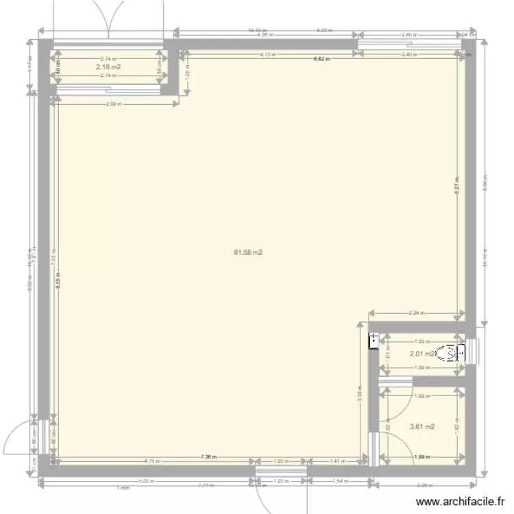 projet de St Benoit. Plan de 