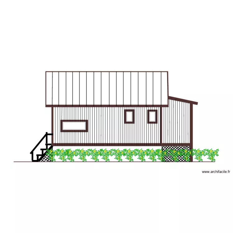 Cote droit chalet 24x26. Plan de 