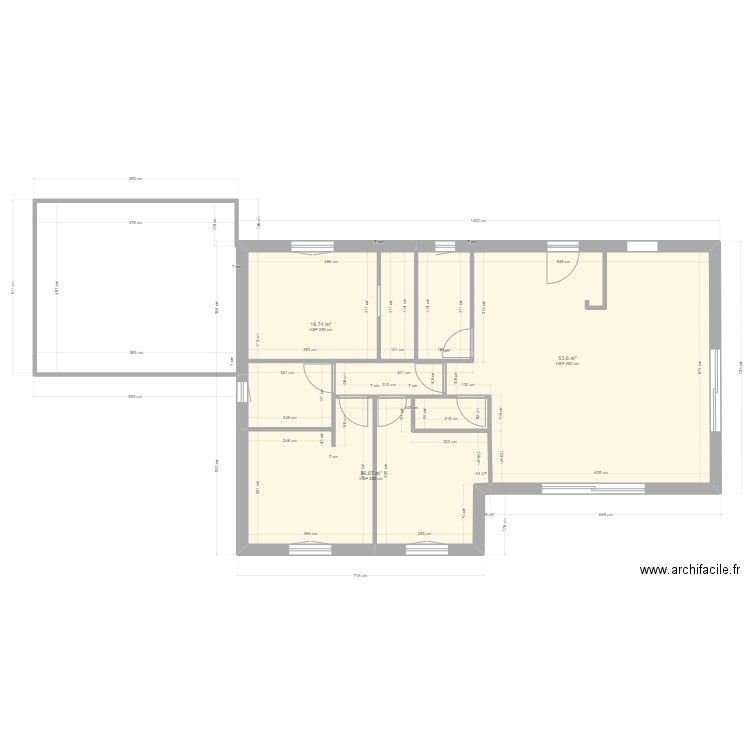 plan lot. Plan de 3 pièces et 99 m2