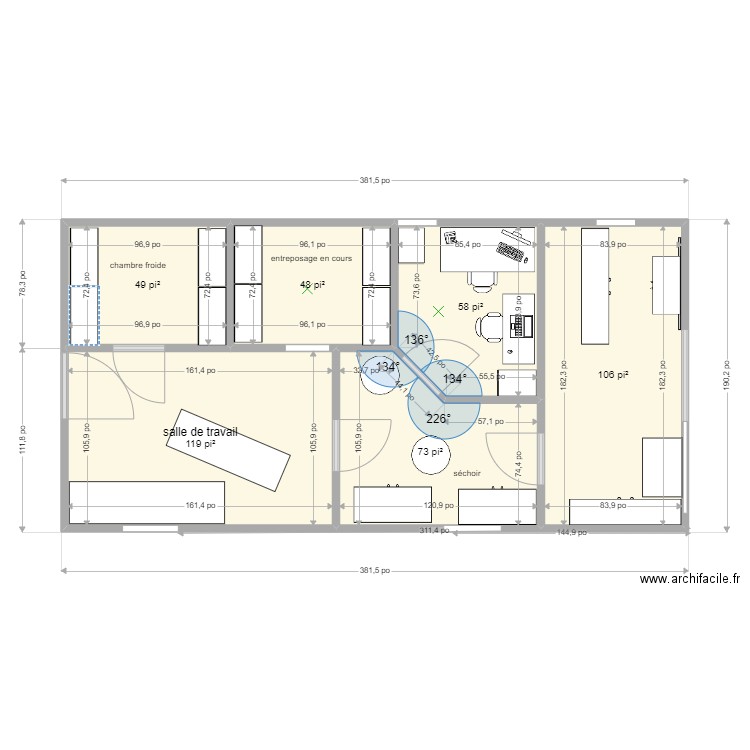 projet La Cabottine 16 x24 garage de 6 pi ver 14juin . Plan de 6 pièces et 42 m2