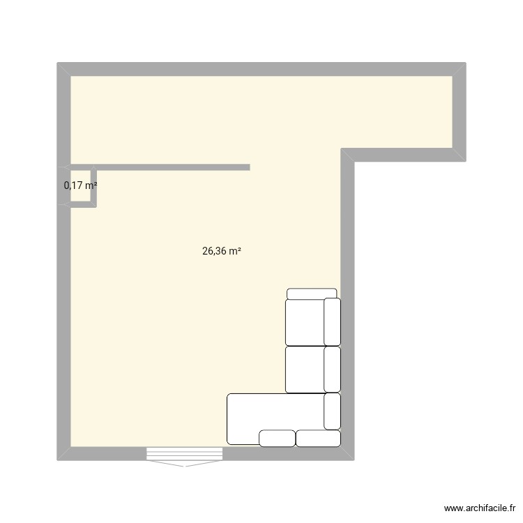 Appartement 26m2 canap - Plan dessiné par timRTU