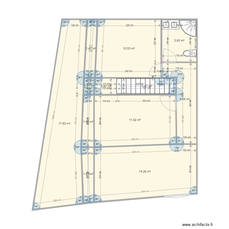 plan etage. Plan de 0 pièce et 0 m2