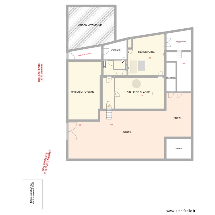 ecole autichamp TRAVAUX. Plan de 17 pièces et 442 m2