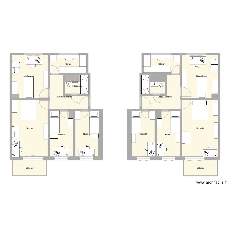 NEL. Plan de 22 pièces et 141 m2