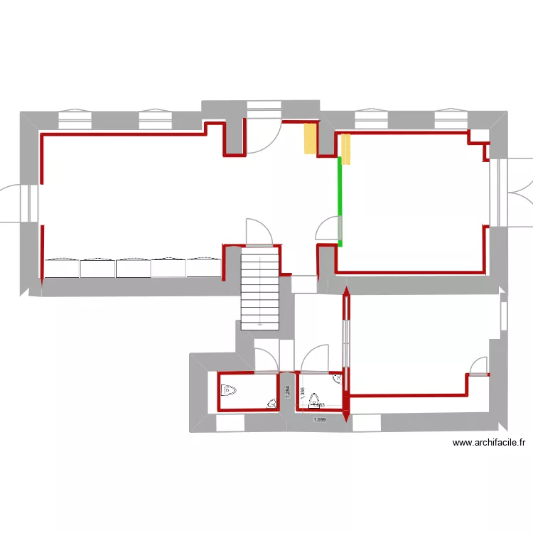 plan cure mai 26. Plan de 3  et 5 m²
