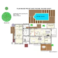 plan masse avec piscine fa&ccedil;ade Ouest
