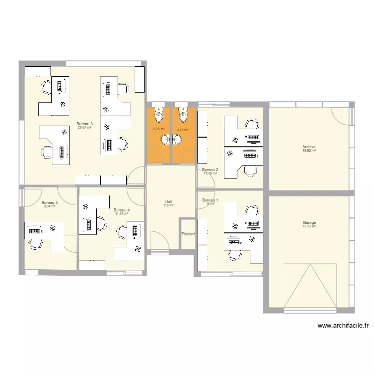 Projet Bureau Logement V1. Plan de 