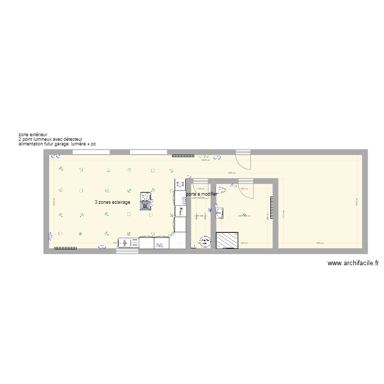 laus. Plan de 3 pièces et 80 m2