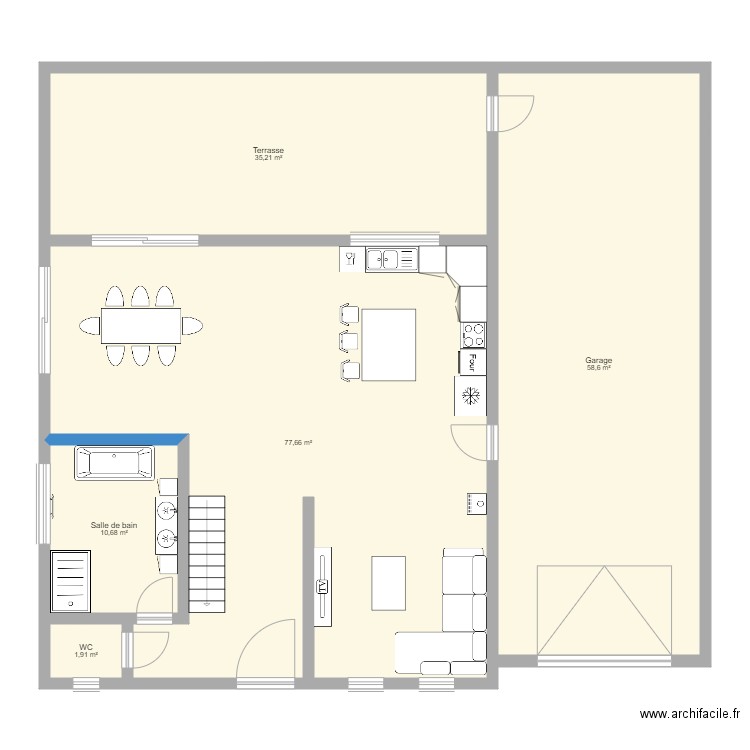 nouvelle maison 3. Plan de 5 pièces et 184 m2