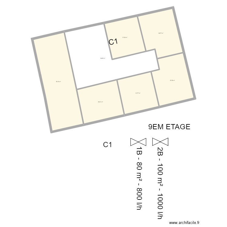 ADEF SAINT GRATIEN 9EM. Plan de 0 pièce et 0 m2