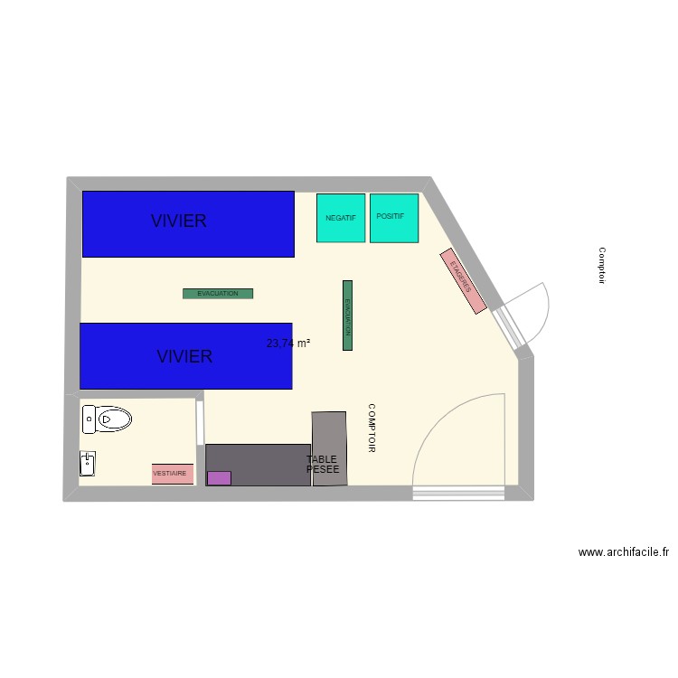 VIVIERS BOURG 4. Plan de 0 pièce et 0 m2