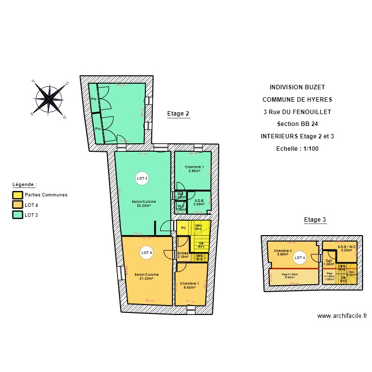 FENOUILLET R+2. Plan de 0 pièce et 0 m2