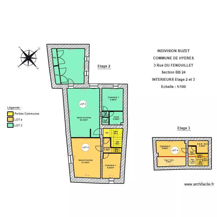 FENOUILLET R+2. Plan de FENOUILLET R+2. Plan de
