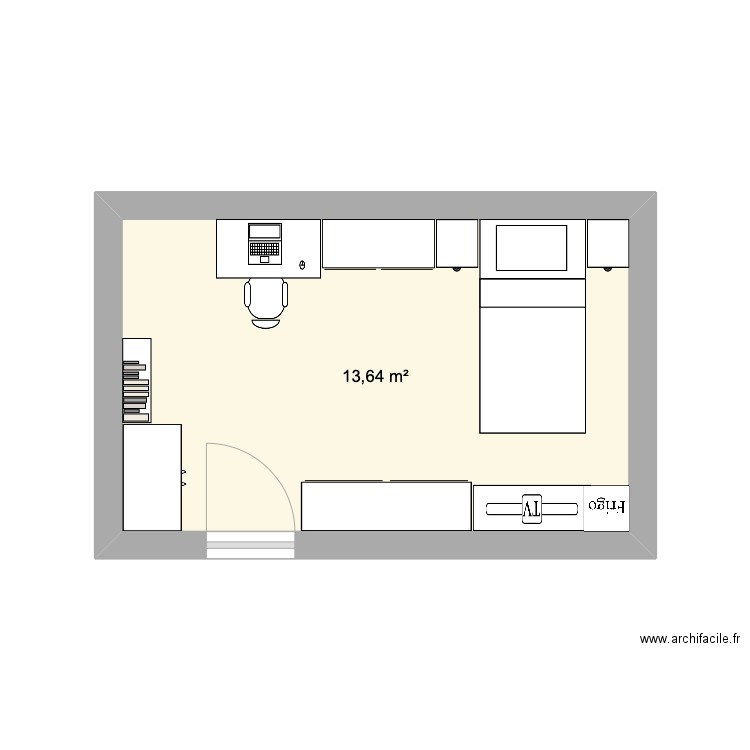 chambre Mehdi. Plan de 0 pièce et 0 m2