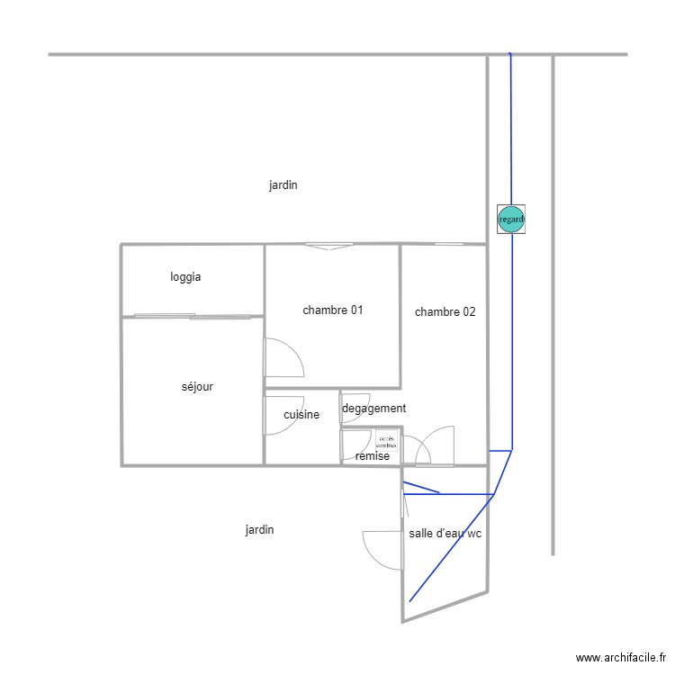 patteeuw ass. Plan de 3 pièces et 18 m2