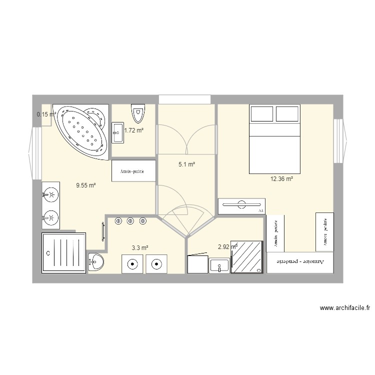 extension 1. Plan de 0 pièce et 0 m2