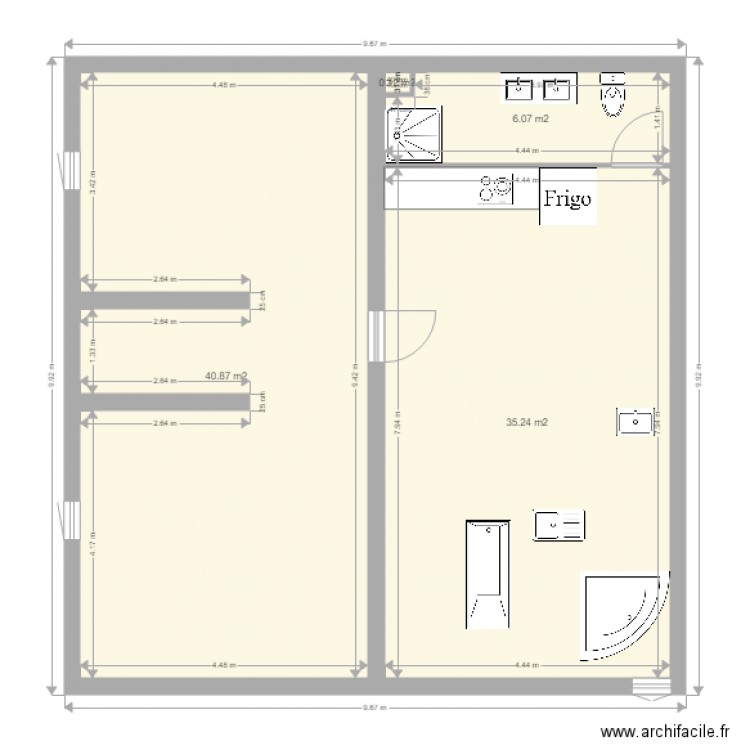 vie est belle 3 pieces mezza. Plan de 0 pièce et 0 m2