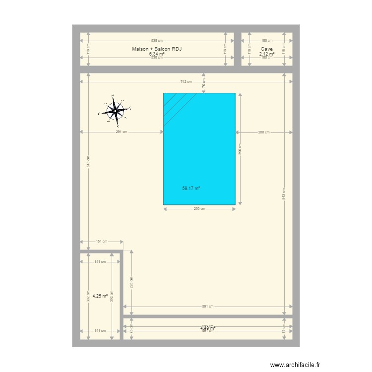 Extérieur. Plan de 0 pièce et 0 m2