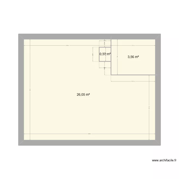 Combles à isoler. Plan de 3 Pièces et 30 m² Combles à isoler. Plan de 3 Pièces et 30 m²