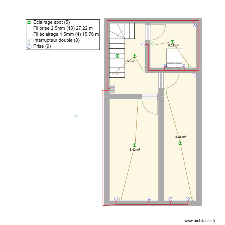 LANAUIS ETAGE. Plan de 0 pièce et 0 m2