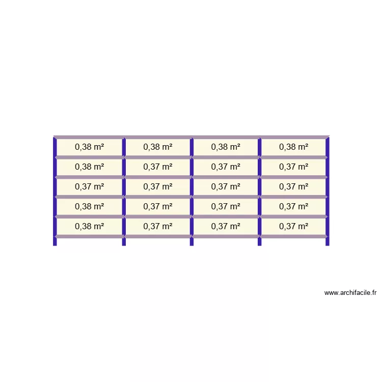 Rayonnage Magasin. Plan de 110 et 41 m² Rayonnage Magasin. Plan de 110 et 41 m²