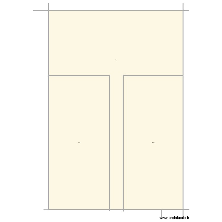 terain suri. Plan de 3 pièces et 2356 m2