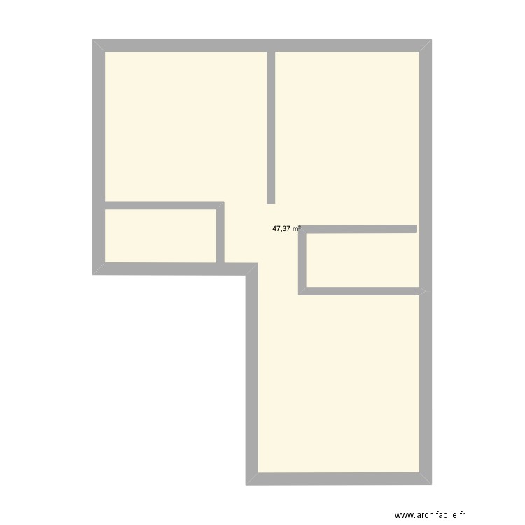 MADDALENA 3. Plan de 1 pièce et 47 m2