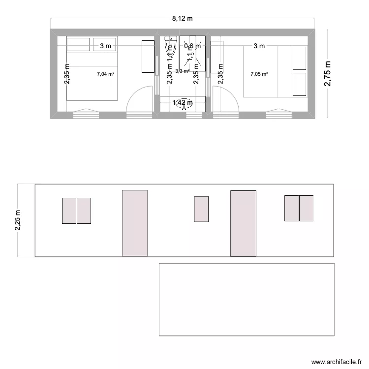 chambres yeu 20 07 25. Plan de 