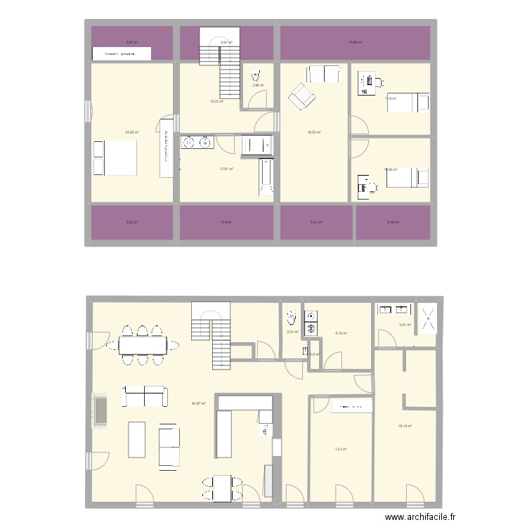 CALUIRE 129 Coste. Plan de 21 pièces et 274 m2