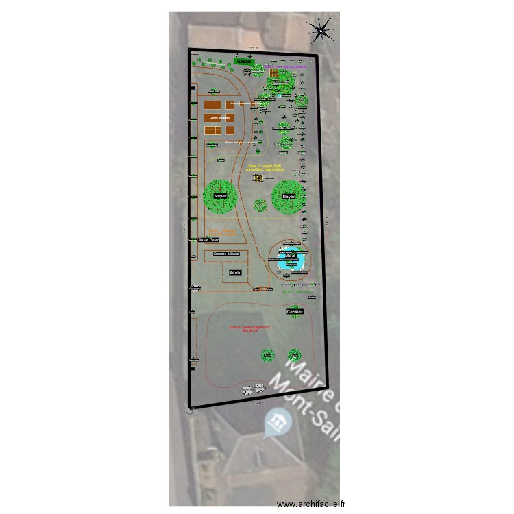 Foret_jardin_comestible_carrés_potagers. Plan de 1 pièce et 919 m2