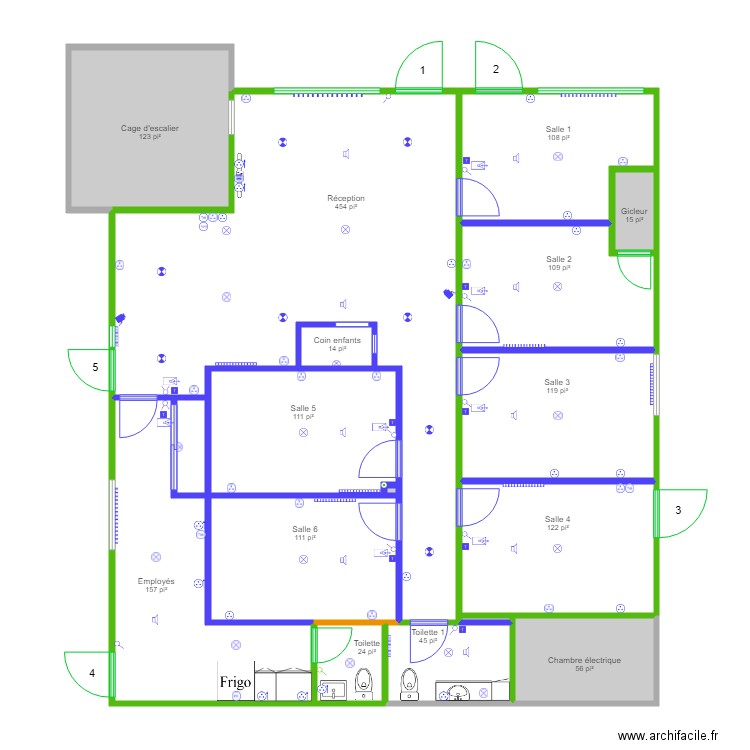 Clinique CK plan complet couleurs. Plan de 0 pièce et 0 m2