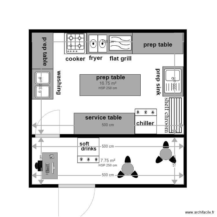 marwan alhachamy. Plan de 2 pièces et 25 m2