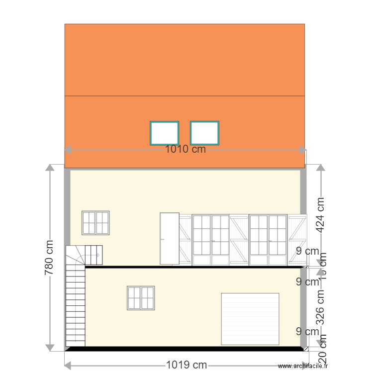 FACADE FINI. Plan de 0 pièce et 0 m2