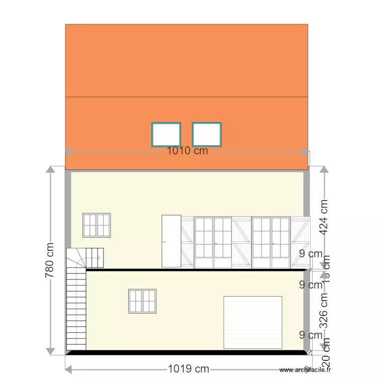 FACADE FINI. Plan de 