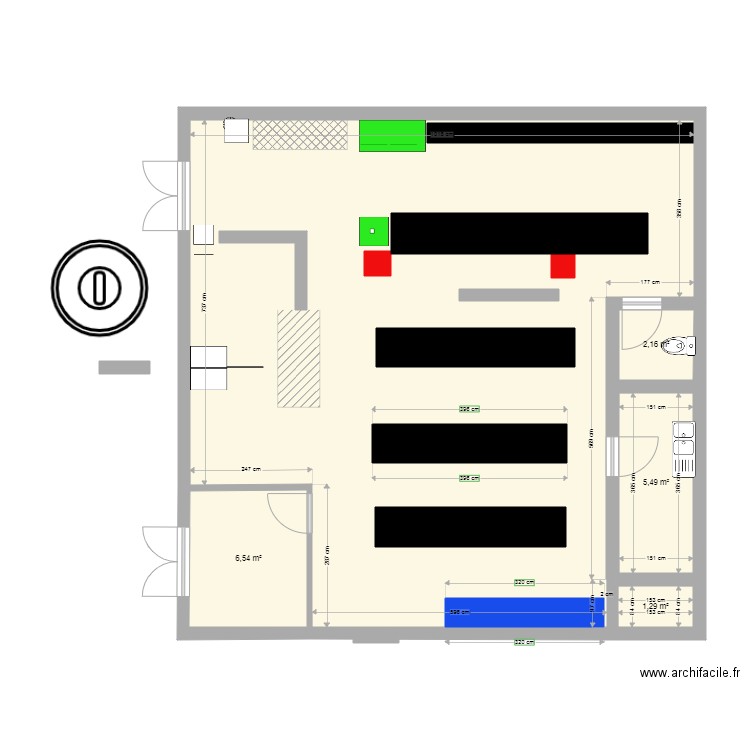 super f. Plan de 5 pièces et 101 m2