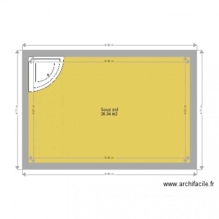 Test 2 niveaux sous sol. Plan de 0 pièce et 0 m2