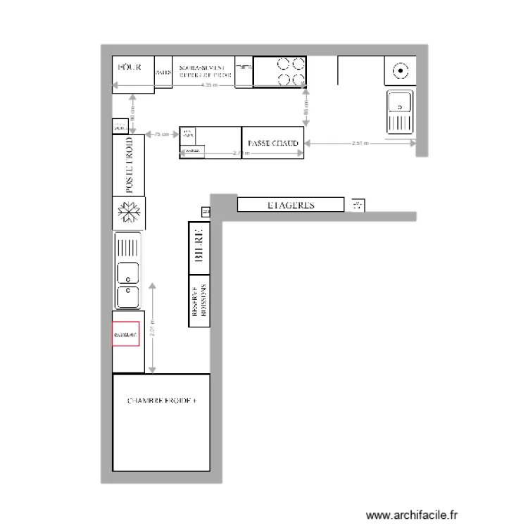 implantation cuisine aout 2015 roussey. Plan de 