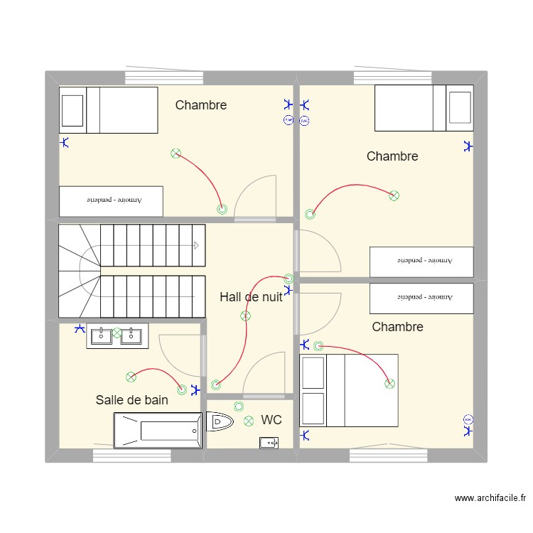 Maison type étage. Plan de 0 pièce et 0 m2