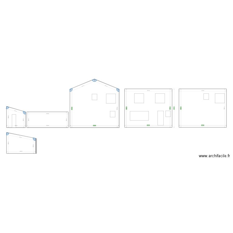 facade. Plan de 0 pièce et 0 m2