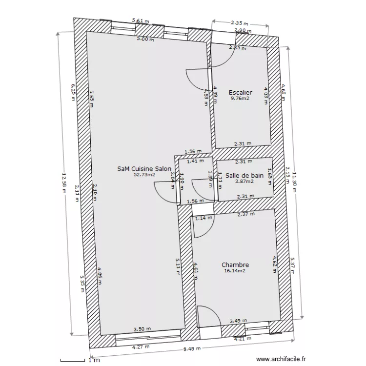 49 chateauneuf projet rez de chauss&eacute;e. Plan de 