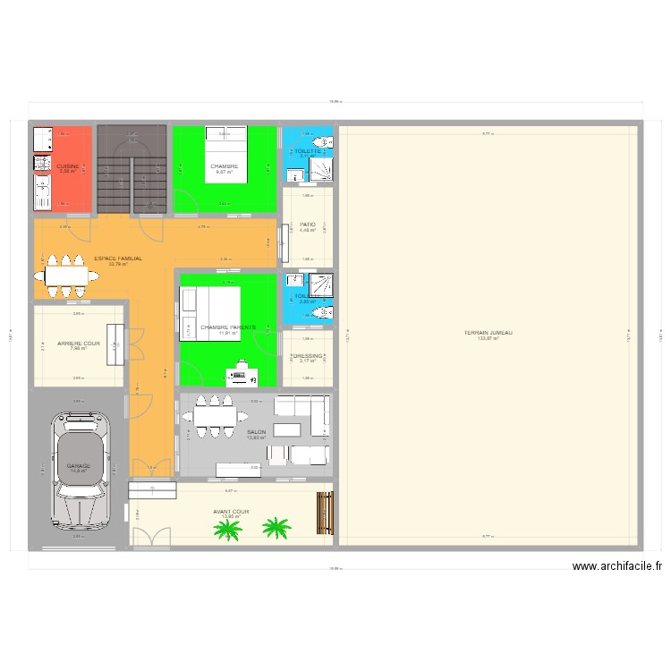 MOULGAS VERSION 3. Plan de 29 pièces et 522 m2