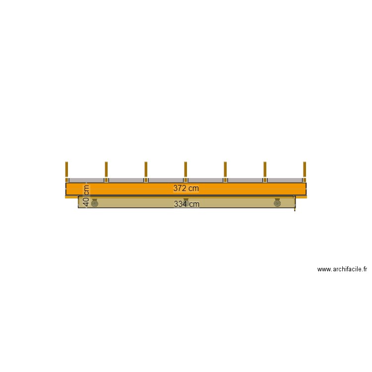 Toit coupe 1 (NE). Plan de 0 pièce et 0 m2