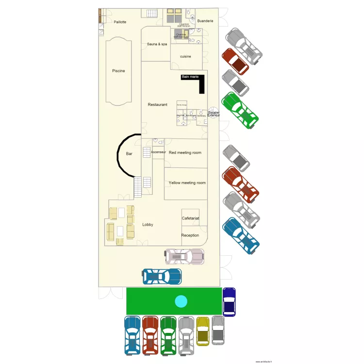 RDC mirador hotel. Plan de RDC mirador hotel. Plan de