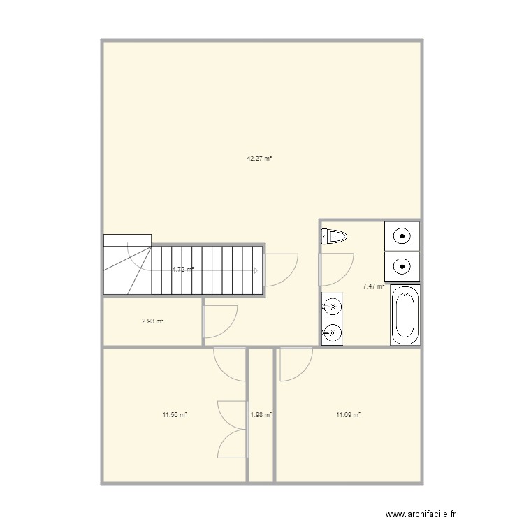 sous sol. Plan de 0 pièce et 0 m2