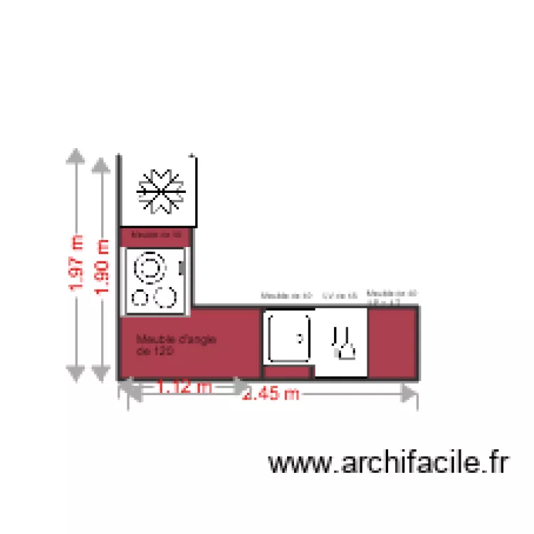 CUISINE PETITE MAISON. Plan de 